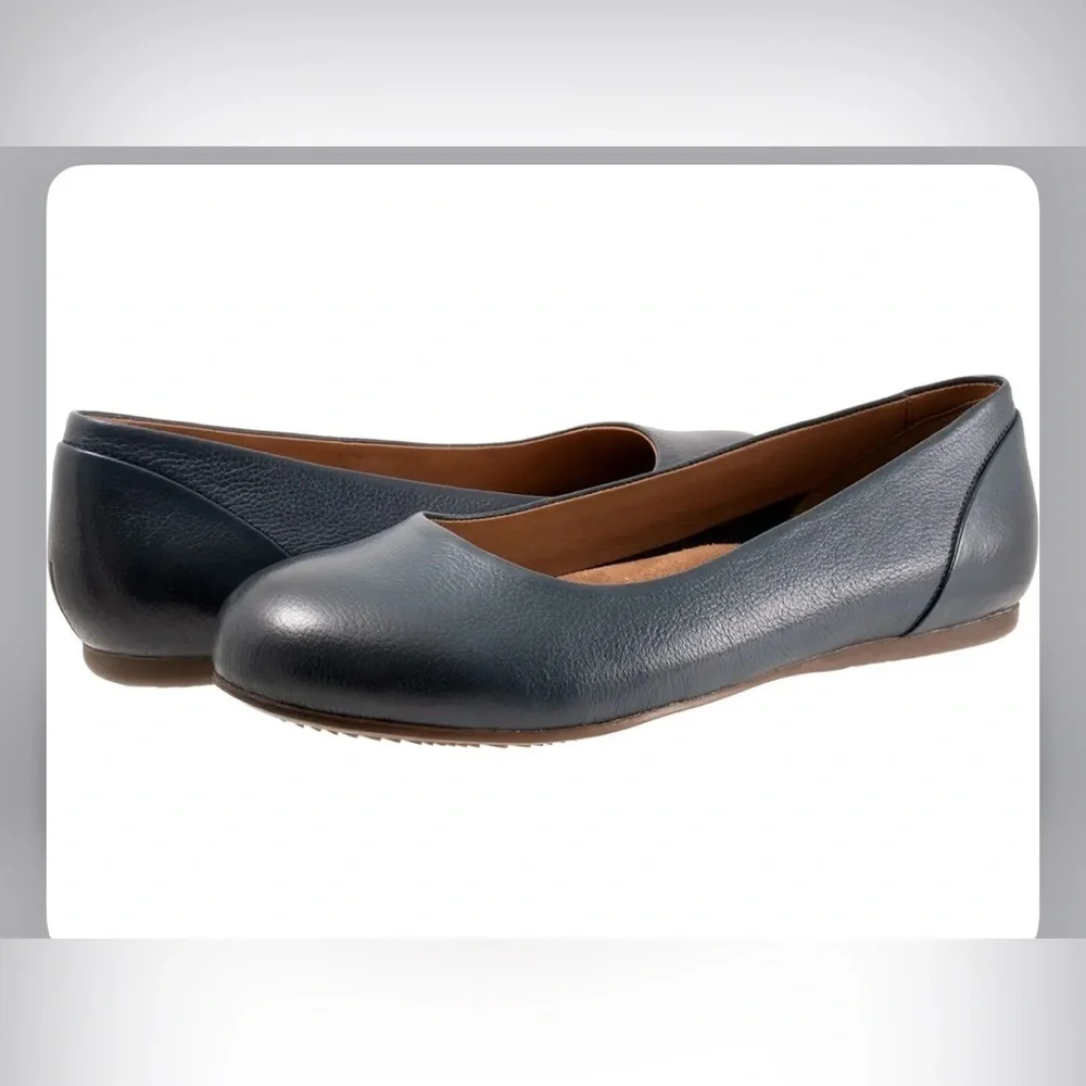Softwalk Sonoma Ballet Flats Slip On Blue Women’s Size 9W walking summer spring